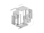 SZAFA INSTALACYJNA RACK WISZĄCA 19" 12U 600X450 SZARA DRZWI PERFOROWANE LANBERG (FLAT PACK)