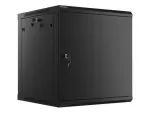 SZAFA INSTALACYJNA RACK WISZĄCA 19" 12U 600X600 CZARNA DRZWI METALOWE LANBERG (FLAT PACK)