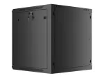 SZAFA INSTALACYJNA RACK WISZĄCA 19" 12U 600X600 CZARNA DRZWI METALOWE LANBERG (FLAT PACK)