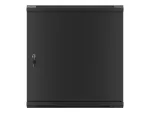 SZAFA INSTALACYJNA RACK WISZĄCA 19" 12U 600X600 CZARNA DRZWI METALOWE LANBERG (FLAT PACK)
