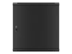 SZAFA INSTALACYJNA RACK WISZĄCA 19" 12U 600X600 CZARNA DRZWI METALOWE LANBERG (FLAT PACK)