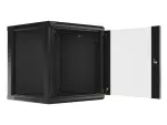 SZAFA INSTALACYJNA RACK WISZĄCA 19" 12U 600X600 CZARNA LANBERG (FLAT PACK) V2