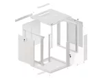 SZAFA INSTALACYJNA RACK WISZĄCA 19" 12U 600X600 SZARA LANBERG (FLAT PACK) V2