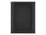 SZAFA INSTALACYJNA RACK WISZĄCA 19" 15U 600X600 CZARNA LANBERG (FLAT PACK) V2