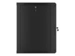 SZAFA INSTALACYJNA RACK WISZĄCA 19" 15U 600X600 CZARNA LANBERG (FLAT PACK) V2