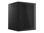 SZAFA INSTALACYJNA RACK WISZĄCA 19" 15U 600X600 CZARNA LANBERG (FLAT PACK) V2
