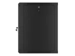 SZAFA INSTALACYJNA RACK WISZĄCA 19" 15U 600X600 CZARNA LANBERG (FLAT PACK) V2