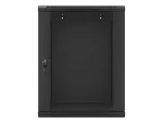 SZAFA INSTALACYJNA RACK WISZĄCA 19" 15U 600X600 CZARNA LANBERG (FLAT PACK) V2