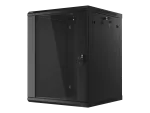 SZAFA INSTALACYJNA RACK WISZĄCA 19" 15U 600X600 CZARNA LANBERG (FLAT PACK) V2
