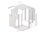 SZAFA INSTALACYJNA RACK WISZĄCA 19" 15U 600X600 SZARA LANBERG (FLAT PACK) V2
