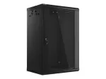 SZAFA INSTALACYJNA RACK WISZĄCA 19" 18U 600X450 CZARNA LANBERG (FLAT PACK) V2
