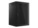 SZAFA INSTALACYJNA RACK WISZĄCA 19" 18U 600X600 CZARNA LANBERG (FLAT PACK) V2