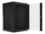 SZAFA INSTALACYJNA RACK WISZĄCA 19" 18U 600X600 CZARNA LANBERG (FLAT PACK) V2