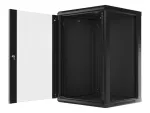 SZAFA INSTALACYJNA RACK WISZĄCA 19" 18U 600X600 CZARNA LANBERG (FLAT PACK) V2