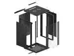 SZAFA INSTALACYJNA RACK WISZĄCA 19" 18U 600X600 CZARNA LANBERG (FLAT PACK) V2