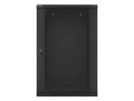 SZAFA INSTALACYJNA RACK WISZĄCA 19" 18U 600X600 CZARNA LANBERG (FLAT PACK) V2