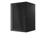 SZAFA INSTALACYJNA RACK WISZĄCA 19" 18U 600X600 CZARNA LANBERG (FLAT PACK) V2