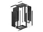 SZAFA INSTALACYJNA RACK WISZĄCA 19" 22U 600X450 CZARNA LANBERG (FLAT PACK) V2