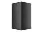 SZAFA INSTALACYJNA RACK WISZĄCA 19" 22U 600X600 CZARNA LANBERG (FLAT PACK) V2