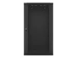 SZAFA INSTALACYJNA RACK WISZĄCA 19" 22U 600X600 CZARNA LANBERG (FLAT PACK) V2