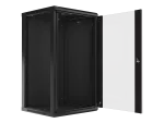 SZAFA INSTALACYJNA RACK WISZĄCA 19" 22U 600X600 CZARNA LANBERG (FLAT PACK) V2