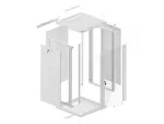 SZAFA INSTALACYJNA RACK WISZĄCA 19" 22U 600X600 SZARA LANBERG (FLAT PACK) V2