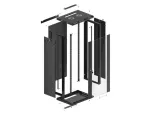 SZAFA INSTALACYJNA RACK WISZĄCA 19" 27U 600X450 CZARNA LANBERG (FLAT PACK) V2