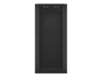 SZAFA INSTALACYJNA RACK WISZĄCA 19" 27U 600X450 CZARNA LANBERG (FLAT PACK) V2