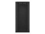 SZAFA INSTALACYJNA RACK WISZĄCA 19" 27U 600X600 CZARNA LANBERG (FLAT PACK) V2
