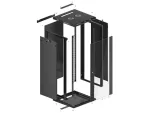 SZAFA INSTALACYJNA RACK WISZĄCA 19" 27U 600X600 CZARNA LANBERG (FLAT PACK) V2