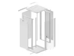 SZAFA INSTALACYJNA RACK WISZĄCA 19" 27U 600X600 SZARA LANBERG (FLAT PACK) V2
