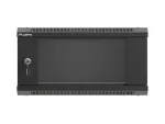 SZAFA INSTALACYJNA RACK WISZĄCA 19" 4U 540X350 CZARNA DRZWI PRZESZKLONE LANBERG (FLAT PACK)