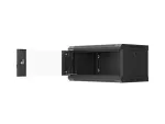 SZAFA INSTALACYJNA RACK WISZĄCA 19" 4U 540X350 CZARNA DRZWI PRZESZKLONE LANBERG (FLAT PACK)