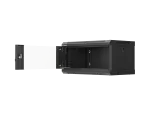SZAFA INSTALACYJNA RACK WISZĄCA 19" 4U 540X350 CZARNA DRZWI PRZESZKLONE LANBERG (FLAT PACK)