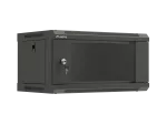 SZAFA INSTALACYJNA RACK WISZĄCA 19" 4U 540X350 CZARNA DRZWI PRZESZKLONE LANBERG (FLAT PACK)