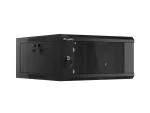 SZAFA INSTALACYJNA RACK WISZĄCA 19" 4U 600 CZARNA DRZWI SZKLANE LANBERG (ZŁOŻONA)