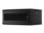 SZAFA INSTALACYJNA RACK WISZĄCA 19" 4U 600X450 CZARNA DRZWI PERFOROWANE LANBERG (FLAT PACK)