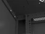 SZAFA INSTALACYJNA RACK WISZĄCA 19" 4U 600X450 CZARNA DRZWI PERFOROWANE LANBERG (FLAT PACK)