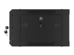 SZAFA INSTALACYJNA RACK WISZĄCA 19" 4U 600X450 CZARNA DRZWI PERFOROWANE LANBERG (FLAT PACK)