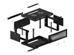 SZAFA INSTALACYJNA RACK WISZĄCA 19" 4U 600X450 CZARNA DRZWI PERFOROWANE LANBERG (FLAT PACK)
