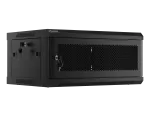 SZAFA INSTALACYJNA RACK WISZĄCA 19" 4U 600X450 CZARNA DRZWI PERFOROWANE LANBERG (FLAT PACK)