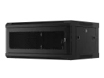 SZAFA INSTALACYJNA RACK WISZĄCA 19" 4U 600X450 CZARNA DRZWI PERFOROWANE LANBERG (FLAT PACK)