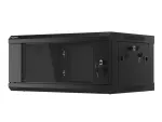 SZAFA INSTALACYJNA RACK WISZĄCA 19" 4U 600X450 CZARNA LANBERG (FLAT PACK) V2