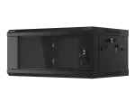 SZAFA INSTALACYJNA RACK WISZĄCA 19" 4U 600X450 CZARNA LANBERG (FLAT PACK) V2