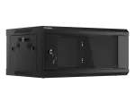 SZAFA INSTALACYJNA RACK WISZĄCA 19" 4U 600X450 CZARNA LANBERG (FLAT PACK) V2