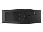 SZAFA INSTALACYJNA RACK WISZĄCA 19" 4U 600X600 CZARNA LANBERG (FLAT PACK) V2