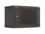 SZAFA INSTALACYJNA RACK WISZĄCA 19" 6U 540X350 CZARNA DRZWI PRZESZKLONE LANBERG (FLAT PACK)