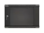 SZAFA INSTALACYJNA RACK WISZĄCA 19" 6U 540X350 CZARNA DRZWI PRZESZKLONE LANBERG (FLAT PACK)