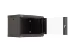 SZAFA INSTALACYJNA RACK WISZĄCA 19" 6U 540X350 CZARNA DRZWI PRZESZKLONE LANBERG (FLAT PACK)