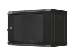 SZAFA INSTALACYJNA RACK WISZĄCA 19" 6U 540X350 CZARNA DRZWI PRZESZKLONE LANBERG (FLAT PACK)